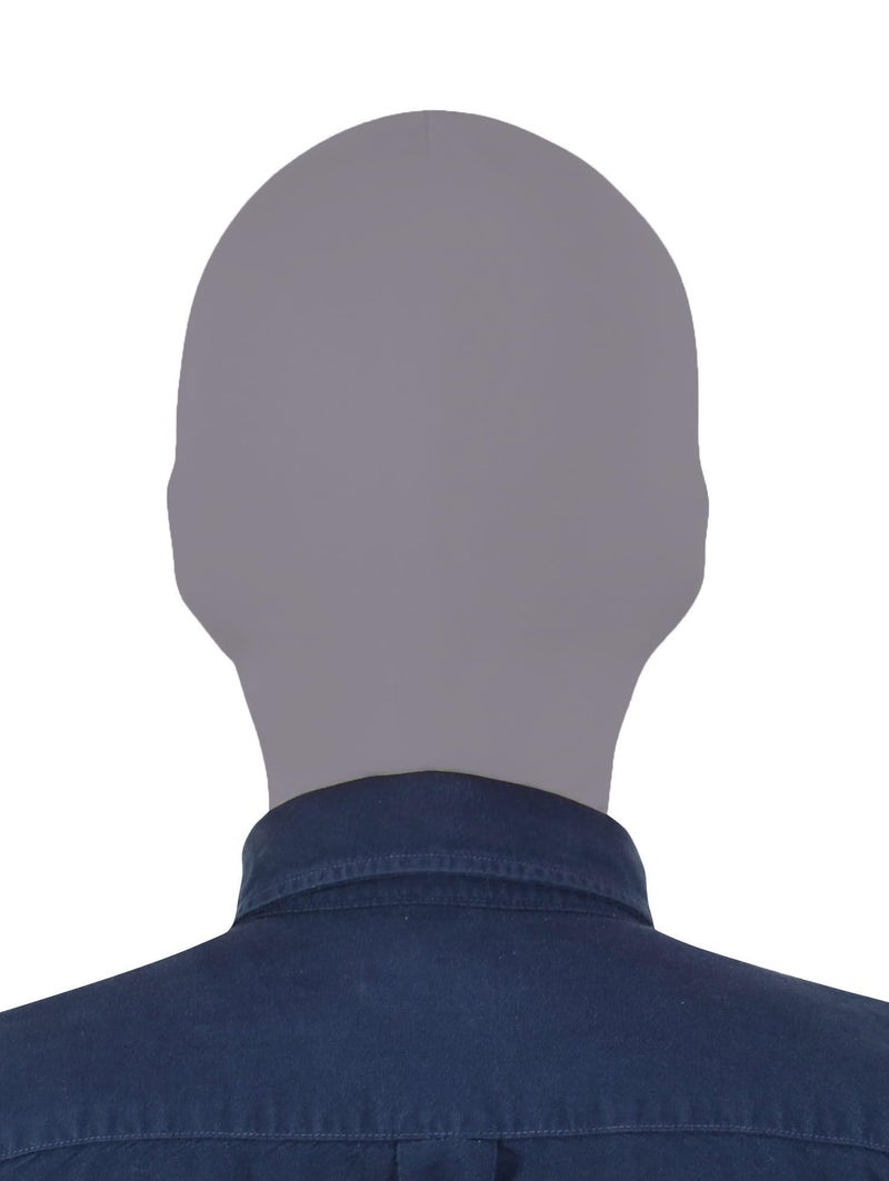 Gaoin Unisex Face open Zentai Hood Mask for Costume Parties (Grey) - Image 2